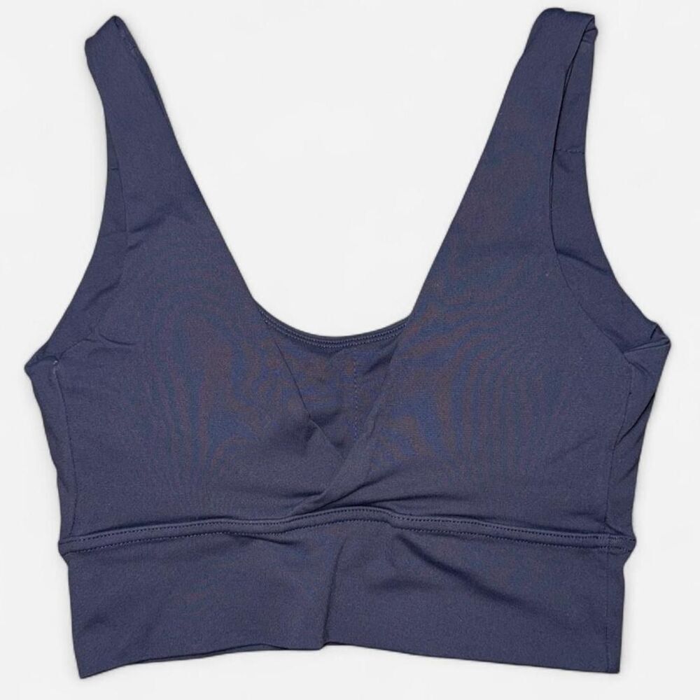 Navy Blue Sports Bra with Thick Band and V back; SIZE SMALL - Picture 4 of 5